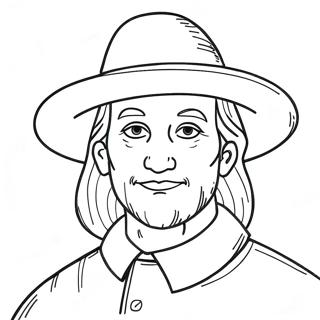 Pilgrim Coloring Page 8066-6629