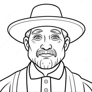 Pilgrim Coloring Page 8066-6630