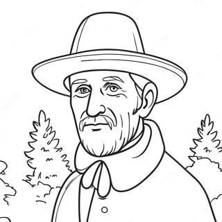 Pilgrim Coloring Page 8066-6632