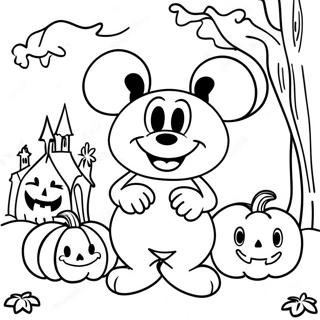 Large Disney Halloween Coloring Page 8076-6645