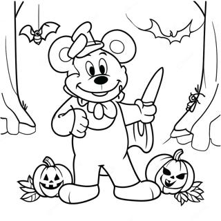 Large Disney Halloween Coloring Page 8076-6647