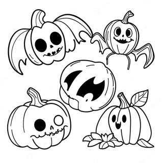 Spooky Disney Characters Coloring Page 8077-6640