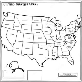 United States Map Coloring Page 8086-6641