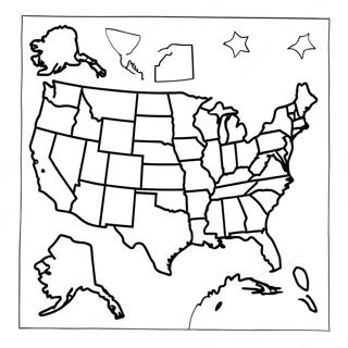 United States Map Coloring Page 8086-6643