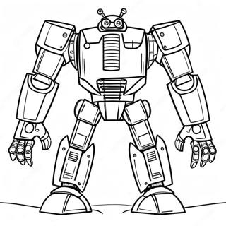 Gigantic Robot Coloring Page 8097-6653