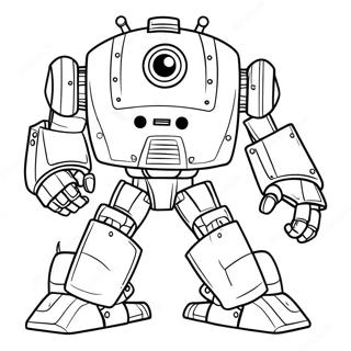 Gigantic Robot Coloring Page 8097-6656