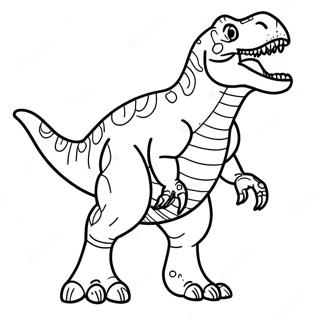 T Rex Roaring Coloring Page 8107-6674