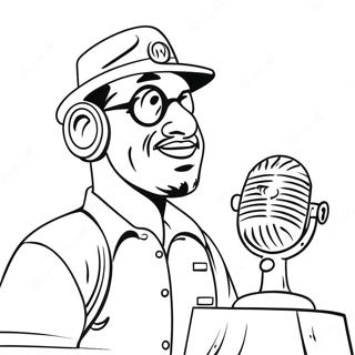 Speakerman Coloring Page 8116-6665