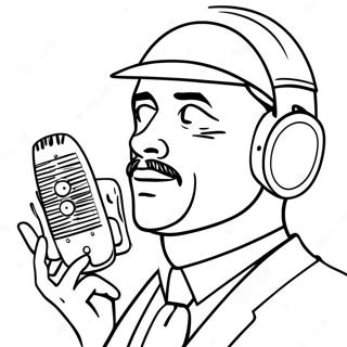 Speakerman Coloring Page 8116-6668