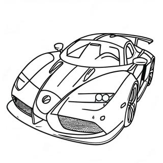 Supercar Sports Car Coloring Page 811-646