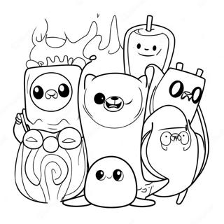 Adventure Time Characters Coloring Page 8127-6681