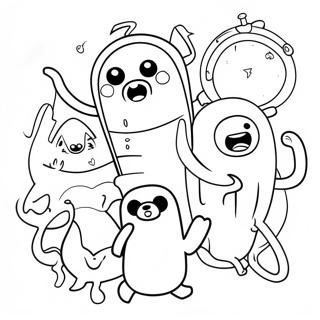 Adventure Time Characters Coloring Page 8127-6683