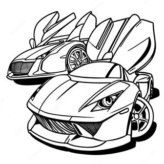 Luxury Supercar Coloring Page 812-654