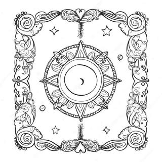 Mystical Tarot Card Coloring Page 8137-6689