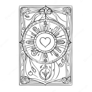 Mystical Tarot Card Coloring Page 8137-6692