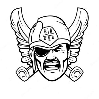 Raiders Logo Coloring Page 8156-6704