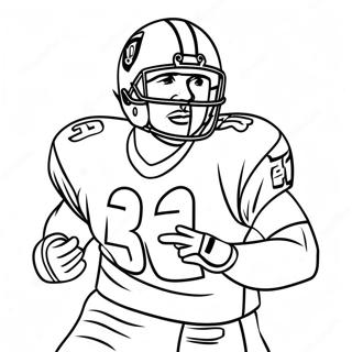 Raiders Player In Action Coloring Page 8157-6705