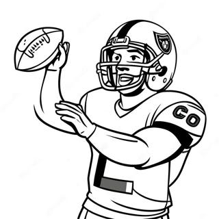 Raiders Player In Action Coloring Page 8157-6707