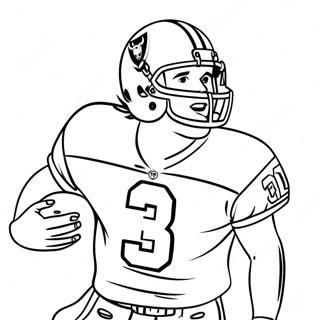 Raiders Player In Action Coloring Page 8157-6708