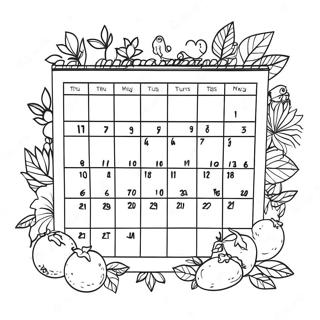 Calendar Coloring Page 8166-6713