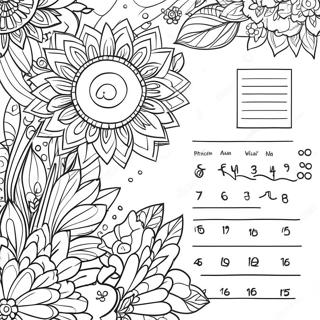 Calendar Coloring Page 8166-6715