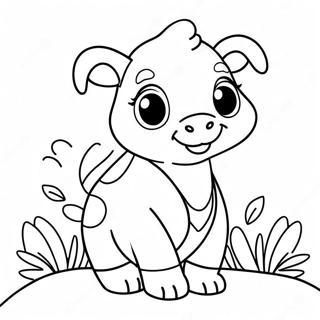 Cute Animal Calendar Coloring Page 8167-6712