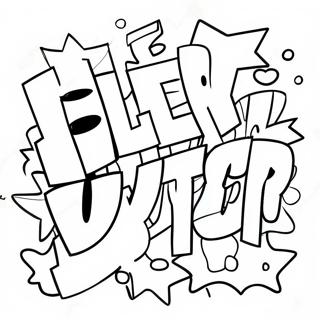 Swear Word Graffiti Coloring Page 8186-6725