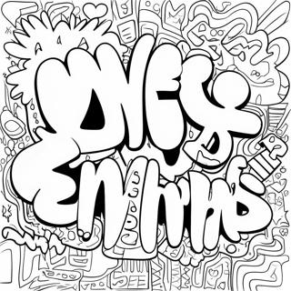 Swear Word Graffiti Coloring Page 8186-6726