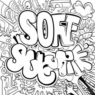 Swear Word Graffiti Coloring Page 8186-6727