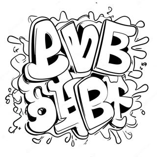 Swear Word Graffiti Coloring Page 8186-6728