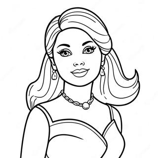 Vintage Barbie Coloring Page 8196-6736