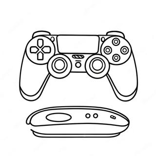 Playstation 5 Controller Coloring Page 8217-6754