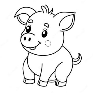 Cute Piggy Coloring Page 8226-6758