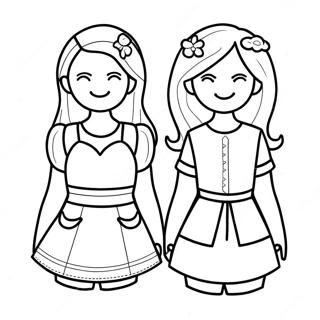 Cute Bff Tumblr Girl Outfits Coloring Page 8257-6780