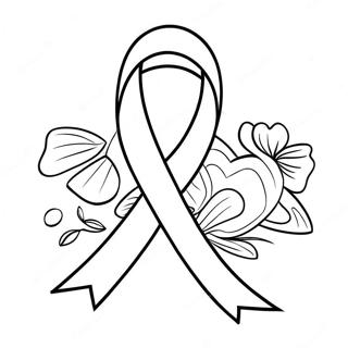 Breast Cancer Awareness Ribbon Coloring Page 8266-6783