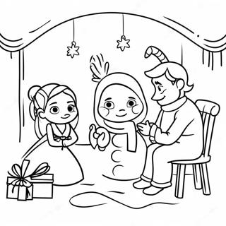 Frozen Christmas Coloring Pages