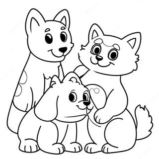 Furry Friends Coloring Page 8286-6802