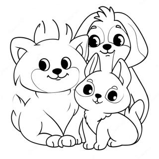 Furry Friends Coloring Page 8286-6804