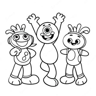 Muno Dancing With Friends Coloring Page 8297-6813