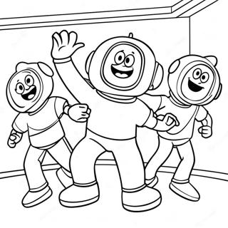 Muno Dancing With Friends Coloring Page 8297-6816