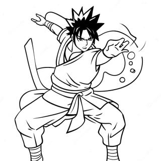 Sasuke Uchiha In Action Coloring Page 82-71