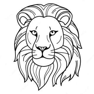 Realistic Lion Portrait Coloring Page 8306-6820