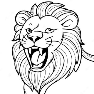 Majestic Lion Roaring Coloring Page 8307-6826