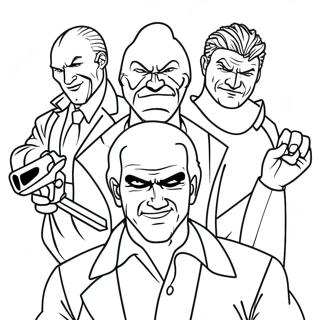 Bad Guys Coloring Page 8316-6821