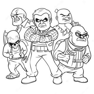 Bad Guys Coloring Page 8316-6823