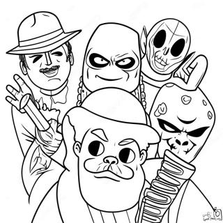 Bad Guys Coloring Page 8316-6824