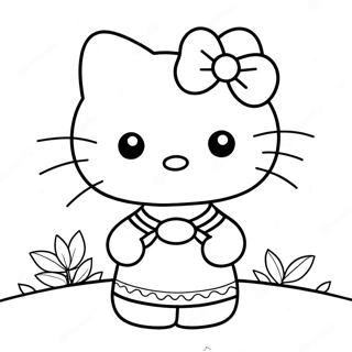 Hello Kitty And Dear Daniel Coloring Page 8346-6842