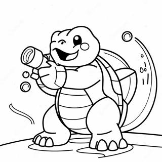 Blastoise Shooting Water Cannons Coloring Page 8367-6861