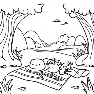 Picnic Coloring Pages