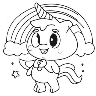 Rainbow Friends Cyan Character Coloring Page 8406-6896